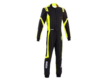 Sparco thunder advanced overall zwart/fluor geel