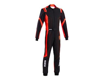 Sparco thunder advanced overall zwart/rood