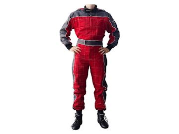 Arroxx overall katoen junior rood/grijs